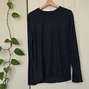 Outdoor Voices Women's Long-Sleeve Crew in Dark Navy Heather